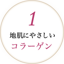 1 地肌にやさしいコラーゲン